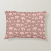 かわいいピンクの豚のパターン アクセントクッション (裏面)