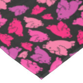 かわいいピンクの豚のパターン テーブルクロス (アングル)