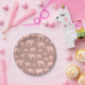 かわいいピンクの豚のパターン ペーパープレート (パーティー)