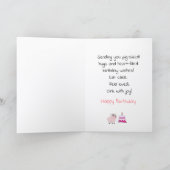 かわいいピンクの豚 カード (内部)