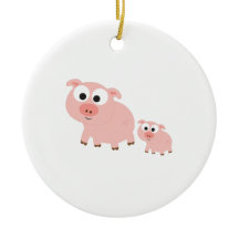 かわいいピンクの豚