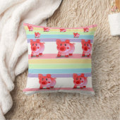 かわいいピンクの豚 デコレーション クッション (ブランケット)