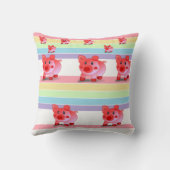 かわいいピンクの豚 デコレーション クッション (裏面)