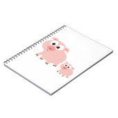 かわいいピンクの豚 ノートブック (左側)
