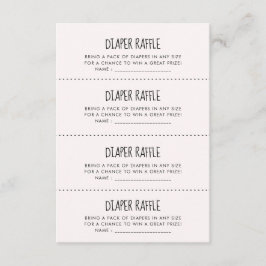 かわいいピンクの象のオムツくじのゲームカード エンクロージャーカード