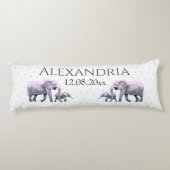 かわいいピンクの象のベッドルームまたは子供部屋 ボディピロー (裏面)