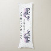 かわいいピンクの象のベッドルームまたは子供部屋 ボディピロー (正面縦)