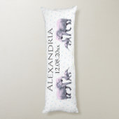 かわいいピンクの象のベッドルームまたは子供部屋 ボディピロー (裏面 (縦))