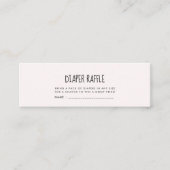 かわいいピンクの象の赤ちゃんシャワーおむつラッフル スキニー名刺 (正面)