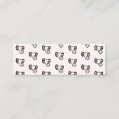 かわいいピンクの象の赤ちゃんシャワーおむつラッフル スキニー名刺 (裏面)