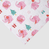 かわいいピンクの象モダンのクリスマス 薄葉紙 (詳細)