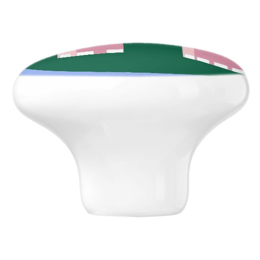 かわいいピンクの象 セラミックノブ (側面)