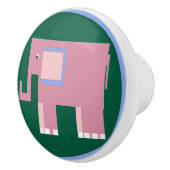 かわいいピンクの象 セラミックノブ (右)