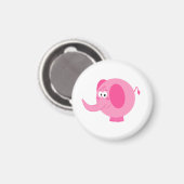 かわいいピンクの象 マグネット (正面/裏面)