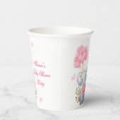 かわいいピンクの象 紙コップ (右)