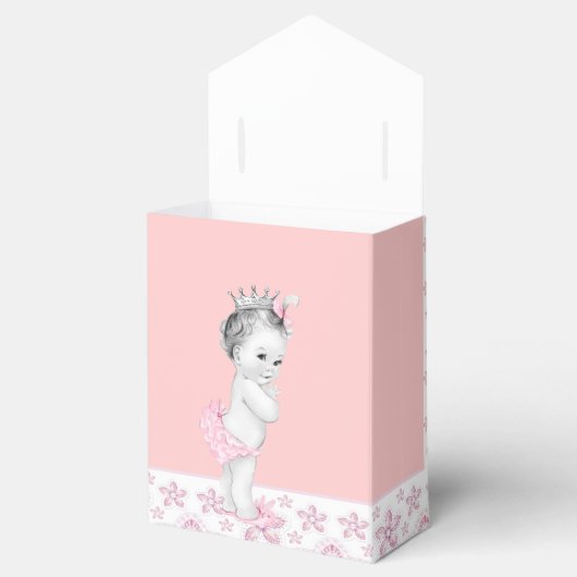 かわいいピンクの赤ちゃんシャワーお気に入りボックス フェイバーボックス (オープン)