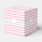 かわいいピンクの赤ちゃんシャワーお願いボックス フェイバーボックス (裏面サイド)