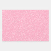 かわいいピンクの赤ちゃんシャワー ラッピングペーパーシート (正面)
