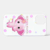 かわいいピンクの赤ちゃんゾウの女の子 Case-Mate iPhoneケース (裏面 (横))