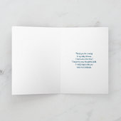 かわいいピンクの赤ちゃん女の子の足跡ありがとう カード (内部)