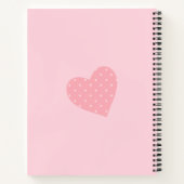 かわいいピンクの赤ちゃん女の子の足跡シャワーゲストブック ノートブック (裏面)