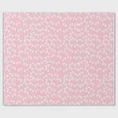 かわいいピンクの赤ちゃん女の子フットプリントベビーシャワー ラッピングペーパー (フラット)