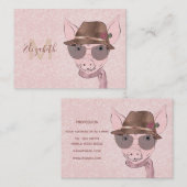 かわいいピンクの赤ちゃん豚おもしろいデザイン 名刺 (正面/裏面)