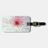 かわいいピンクの赤と白の花 ラゲッジタグ (正面横)