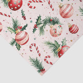 かわいいピンクの赤ヴィンテージクリスマス 薄葉紙 (詳細)