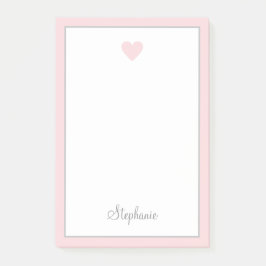 かわいいピンクの赤面ハート縁どとスクリモダンプト ポストイット