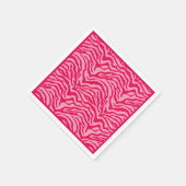 かわいいピンクの都市ゼブラパターン スタンダードカクテルナプキン (角)