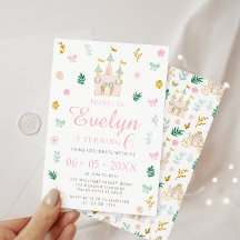 かわいいピンクの金ゴールドリトルプリンセスバースデーガール