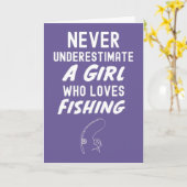 かわいいピンクの釣りカード　赤ちゃんの女の子　子供向け カード (黄色い花)