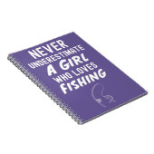 かわいいピンクの釣りギフト 赤ちゃん女の子子供向け ノートブック (右側)