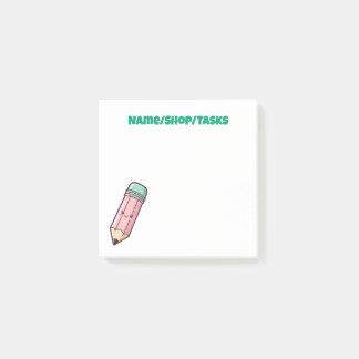 かわいいピンクの鉛筆 ポストイット