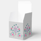 かわいいピンクの青みすぼらしいシックな鳥と鳥の家 フェイバーボックス (オープン)