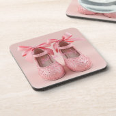 かわいいピンクの靴 コースター (左側)