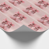かわいいピンクの靴 ラッピングペーパー (角)