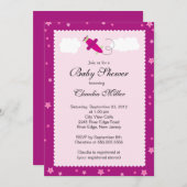 かわいいピンクの飛行機のボーイ·ベイビーシャワー 招待状 (正面/裏面)