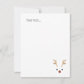 かわいいピンクの飾り 白 灰色 クリスマス モノグラム ノートカード (裏面)