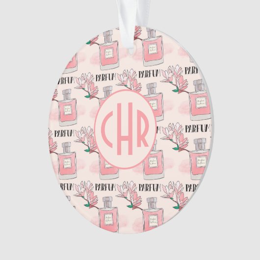 かわいいピンクの香水 | Parfum |フローラ |モノグラム オーナメント (正面)