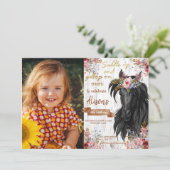 かわいいピンクの馬の誕生日パーティー 招待状 (スタンド正面)