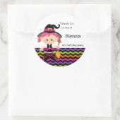 かわいいピンクの魔女 ラウンドシール (バッグ)