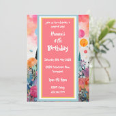 かわいいピンクの魔法のプリンセス城 招待状 (スタンド正面)