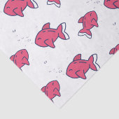 かわいいピンクの魚のパターン 薄葉紙 (詳細)