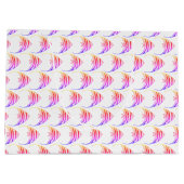 かわいいピンクの魚柄 ラージペーパーバッグ (裏面)