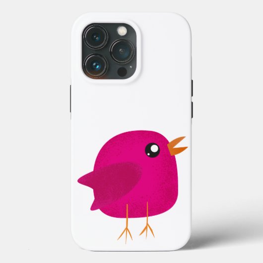 かわいいピンクの鳥のイラスト Case-Mate iPhoneケース (裏面)
