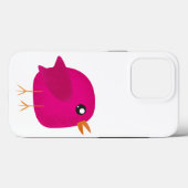 かわいいピンクの鳥のイラスト Case-Mate iPhoneケース (裏面 (横))
