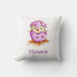 かわいいピンクの鳥の女の子の寝室 クッション
