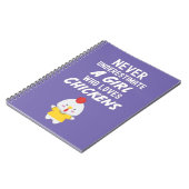 かわいいピンクの鶏の贈り物 赤ちゃんの女の子子供ラバー ノートブック (左側)